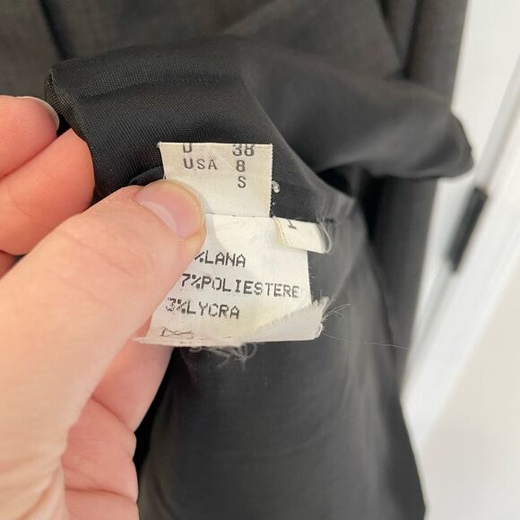 Christina Gavioli Wool Blend Gray Pencil Dress Jacket Suit Women’s Size 8 US - Picture 10 of 12